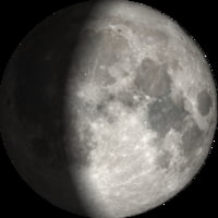 Bild vom zunehmenden Mond
