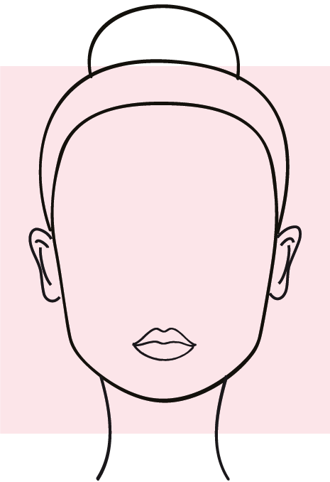 Gesichtsform eckig Tipps Grafik von einem eckigen Gesicht