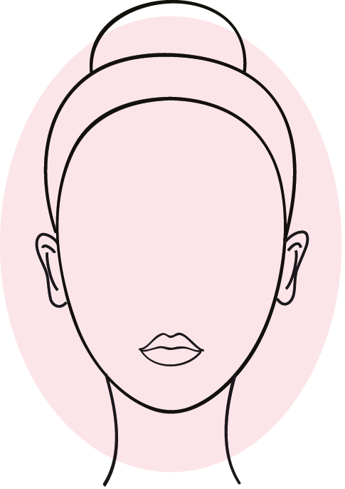 Stirnfransen für ovales Gesicht Gesichtsform oval Grafik