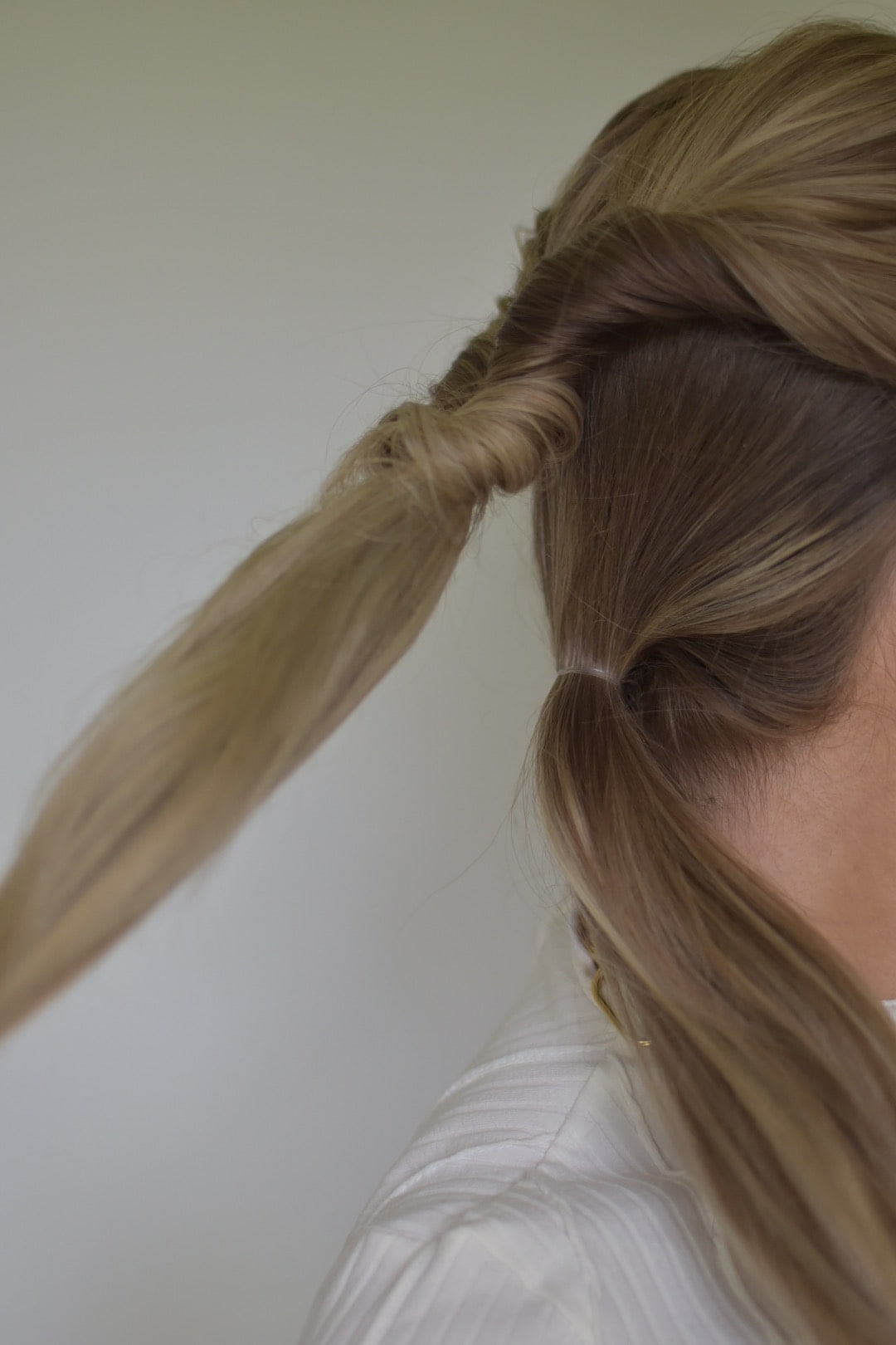 Haarsträhne in blond 