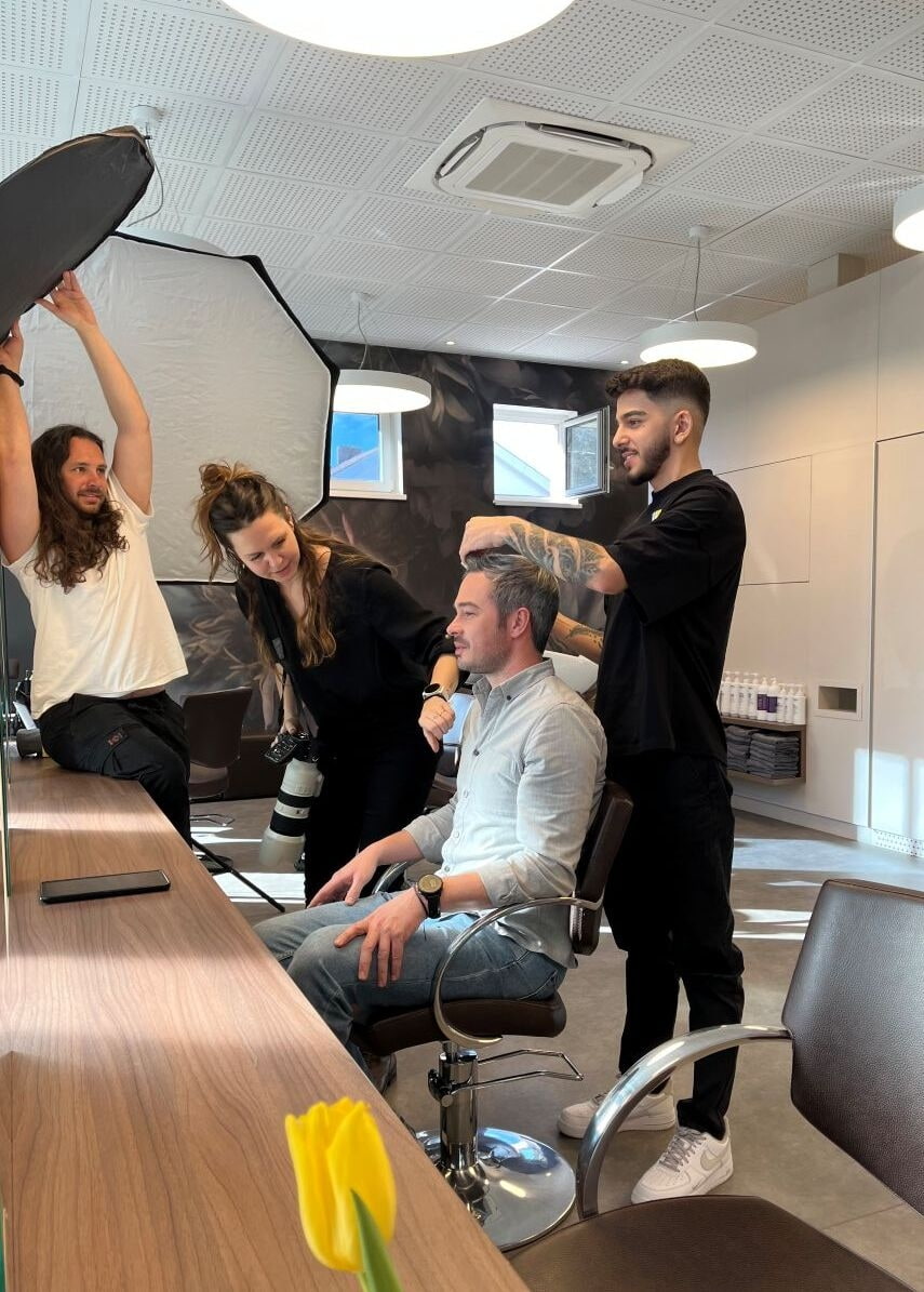 Fotoshootings in einem Friseursalon
